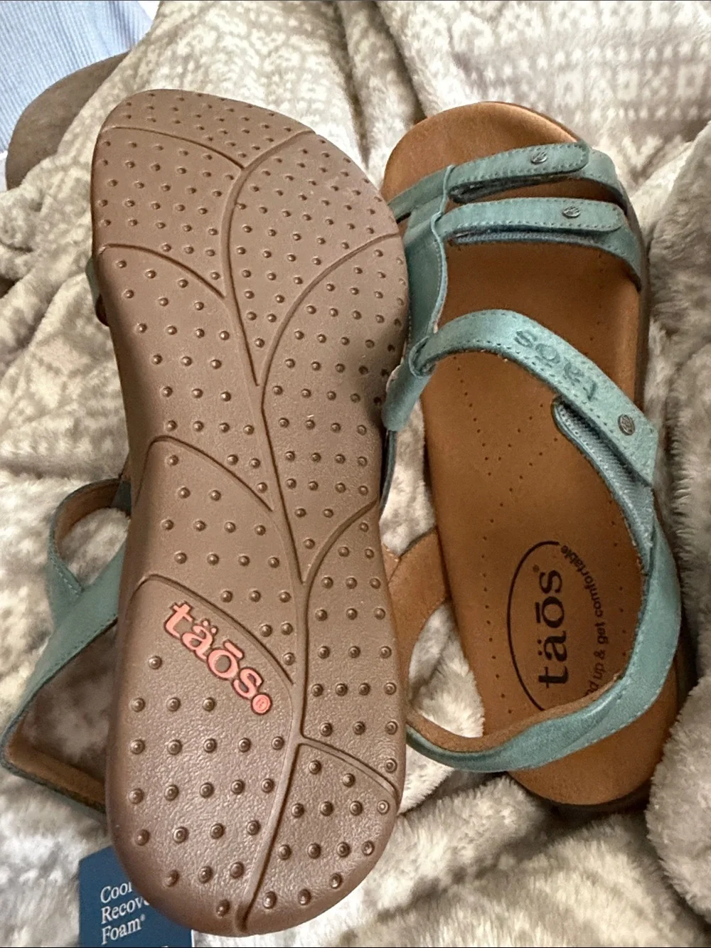 Taos Footwear Women's Teal Multi-Strap Comfort Sandals